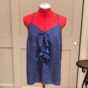 Cute Blue and White Polka Dot Tank Top